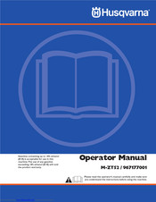 Husqvarna 967177001 Operator's Manual