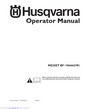 Husqvarna MZ28ZT BF Operator's Manual