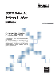 IIYAMA ProLite E2278HSD User Manual