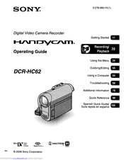 Sony Handycam DCR-HC62 Operating Manual