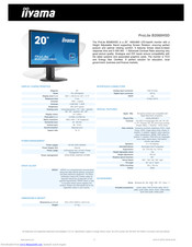 IIYAMA ProLite B2080HSD Specification