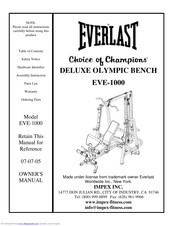 Impex EVERLAST EVE-1000 Owner's Manual