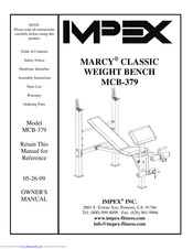 Impex MARCY MCB-379 Owner's Manual