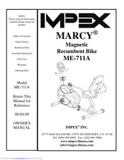 Impex MARCY ME-711A Owner's Manual