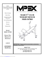 Impex MARCY MKB-367RH Owner's Manual