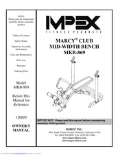 Impex MARCY MKB-869 Owner's Manual