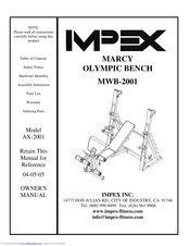Impex MARCY MWB-2001 Owner's Manual