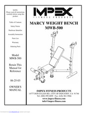 Impex MARCY MWB-500 Owner's Manual