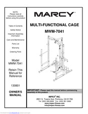 Impex MARCY MWM-7041 Owner's Manual