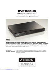 Faroudja DVP1080HD Operation Manual