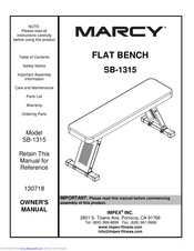Impex Marcy SB-1315 Owner's Manual