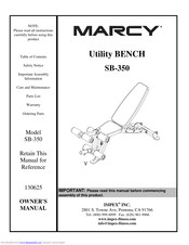 Impex Marcy SB-350 Owner's Manual