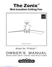 Fanimation The Zonix FP4640 Owner's Manual