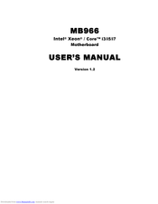 Intel MB966-NB User Manual