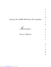 Jasmine LP-1.0 MM/MC Owner's Manual