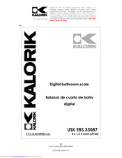 Kalorik USK EBS 33087 Operating Instructions Manual