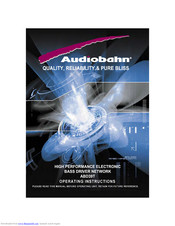 Audiobahn ABD39T Operating Instructions Manual