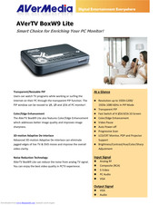Avermedia AVerTV Box W9 Quick Manual