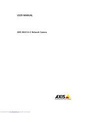 Axis AXIS M2014-E User Manual