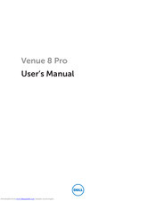 Dell Venue 8 Pro User Manual