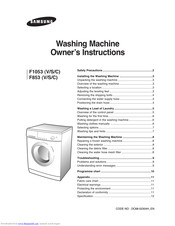 SAMSUNG F1053S Owner's Instructions Manual