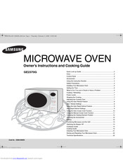 SAMSUNG GE2370G Owner's Instructions And Cooking Manual