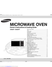SAMSUNG GE82P Owner's Instructions & Cooking Manual