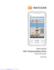 Navigon MN7 Windows Mobile (PDA) User Manual