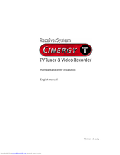 Terratec CINERGY T2 Hardware And Driver Installation Manual