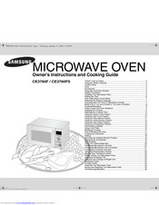 SAMSUNG CE3760F Owner's Instructions And Cooking Manual