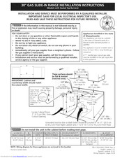 Kenmore 790.3693 Series Installation Instructions Manual