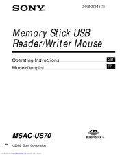 Sony MSAC-US70 Operating Instructions Manual