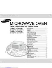 SAMSUNG C108STFC Owner's Instructions And Cooking Manual
