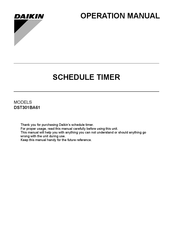 Daikin DST301BA61 Operation Manual