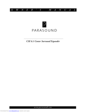 Parasound CSE 6.1 Owner's Manual