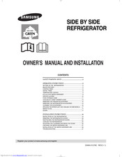 SAMSUNG SIDE BY SIDE REFRIGERATOR Owner's Manual And Installation