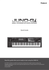 Roland JUNIO-Gi Quick Manual