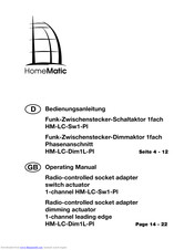 HomeMatic HM-LC-Sw1-PI Operating Manual
