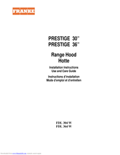 Franke FDL 304 W Installation Instructions  Use And Care Manual