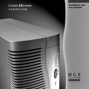 MGE UPS Systems Comet EXtreme 9 Installation And User Manual