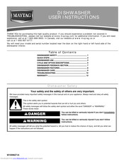 Maytag Dishwasher User Instructions