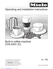 Miele CVA 6431 Operating And Installation Instructions