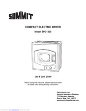 Summit SPD1205 Use & Care Manual