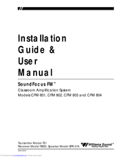 Williams Sound R802 Installation Manual & User Manual