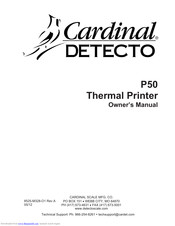 Detecto Cardinal P50 Owner's Manual