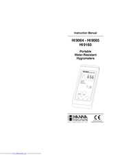 HANNA INSTRUMENTS HI9064 Instruction Manual