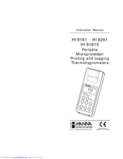 HANNA INSTRUMENTS HI 9261 Instruction Manual