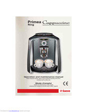 SAECO Primea Cappuccino Ring Operation And Maintenance Manual