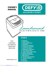 Defy LAUNDROMAID Electro Logic 1300 Owner's Manual