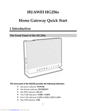 Huawei HG256s Quick Start Manual